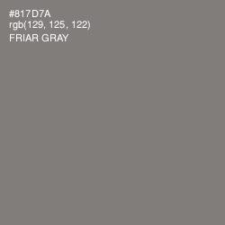 #817D7A - Friar Gray Color Image